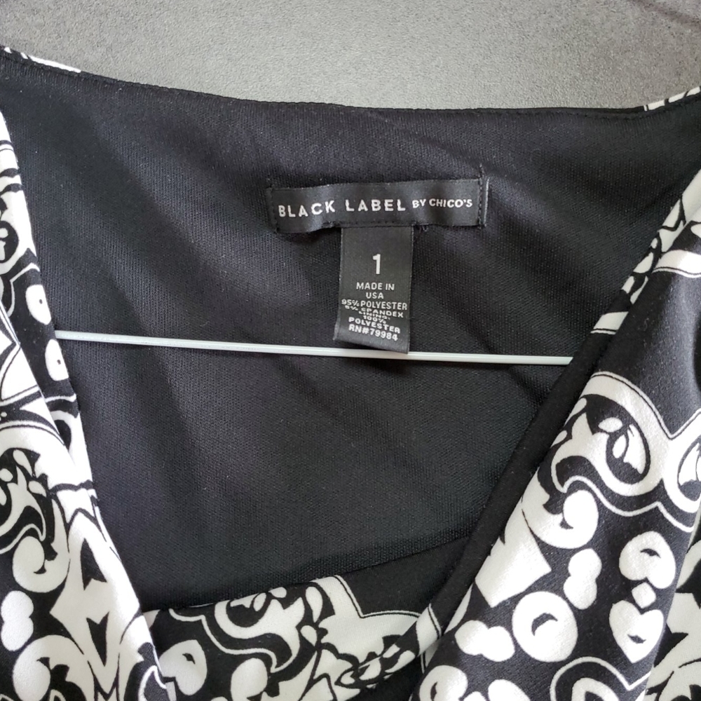 Black Label by Chicos Black and White Dress - Picture 6 of 8